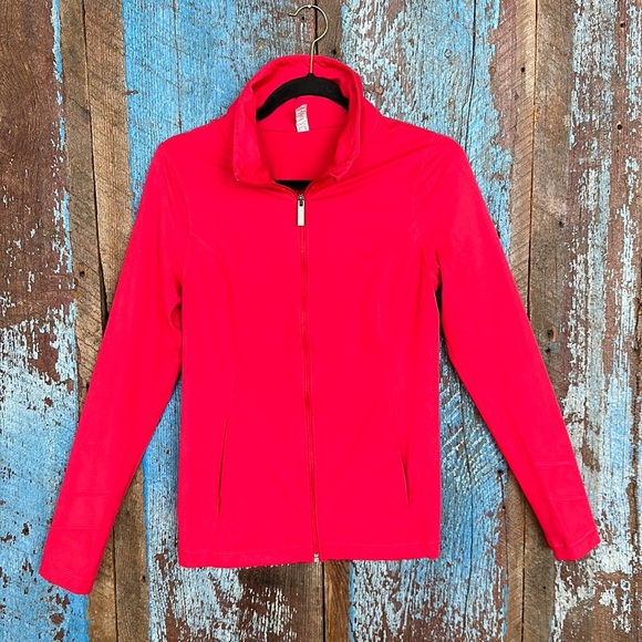 Under Armour Tops - Under Armour Hot Pink Zip Up Top Size M